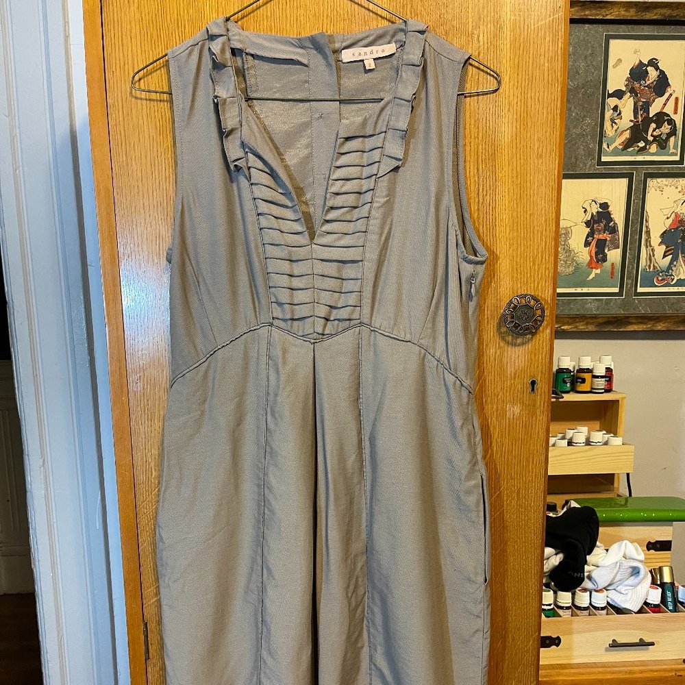 Sandro Sleeveless Ruffle Dress
